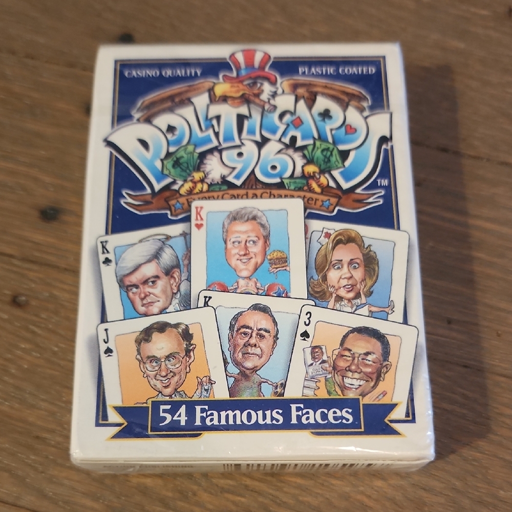 Politicards 1996 Caricatures Playing Cards - NEW /Sealed